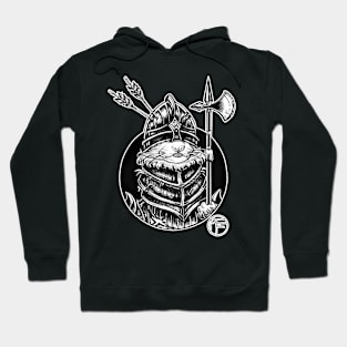 Ferret Knight - White Outlined Version Hoodie